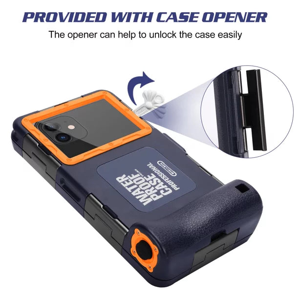 UrbanX Professional [15m/50ft] Swimming Diving Surfing Snorkeling Photo Video Fluidproof Protective Case Underwater Housing for Oppo Reno4 5G And all Phones Up to 6.9 foot LCD with Lanyard