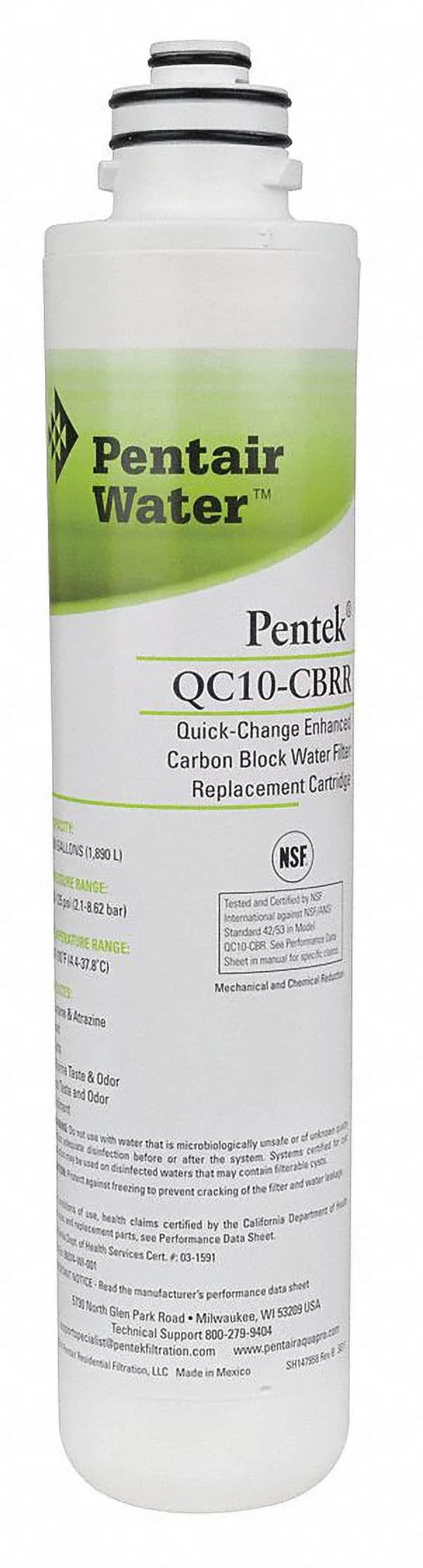Pentair/Pentek Quick Connect Filter;0.5 micron;0.5 gpm 155785-75