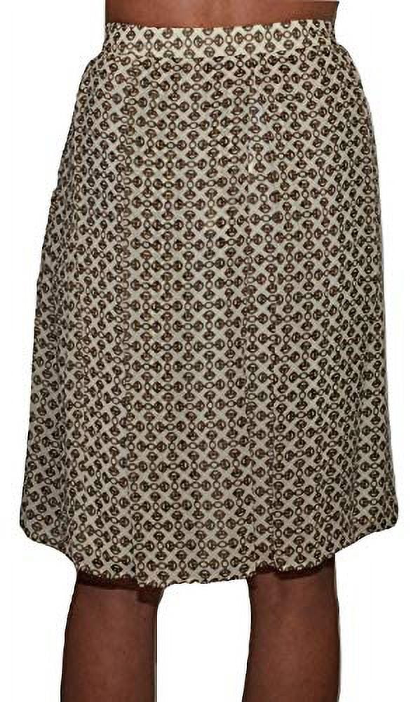 Tory Burch Chain Print Pleated Skirt Silk Chiffon; Harvest Chains; 12