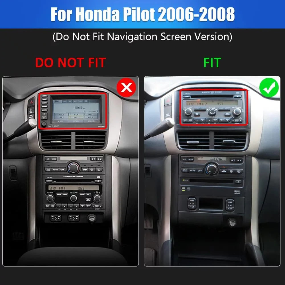 Awesafe Car Radio Stereo for Honda Pilot 2005 2006 2007 2008 with Wireless Carplay Android Auto SWC GPS DSP Bluetooth Wifi FM/RDS