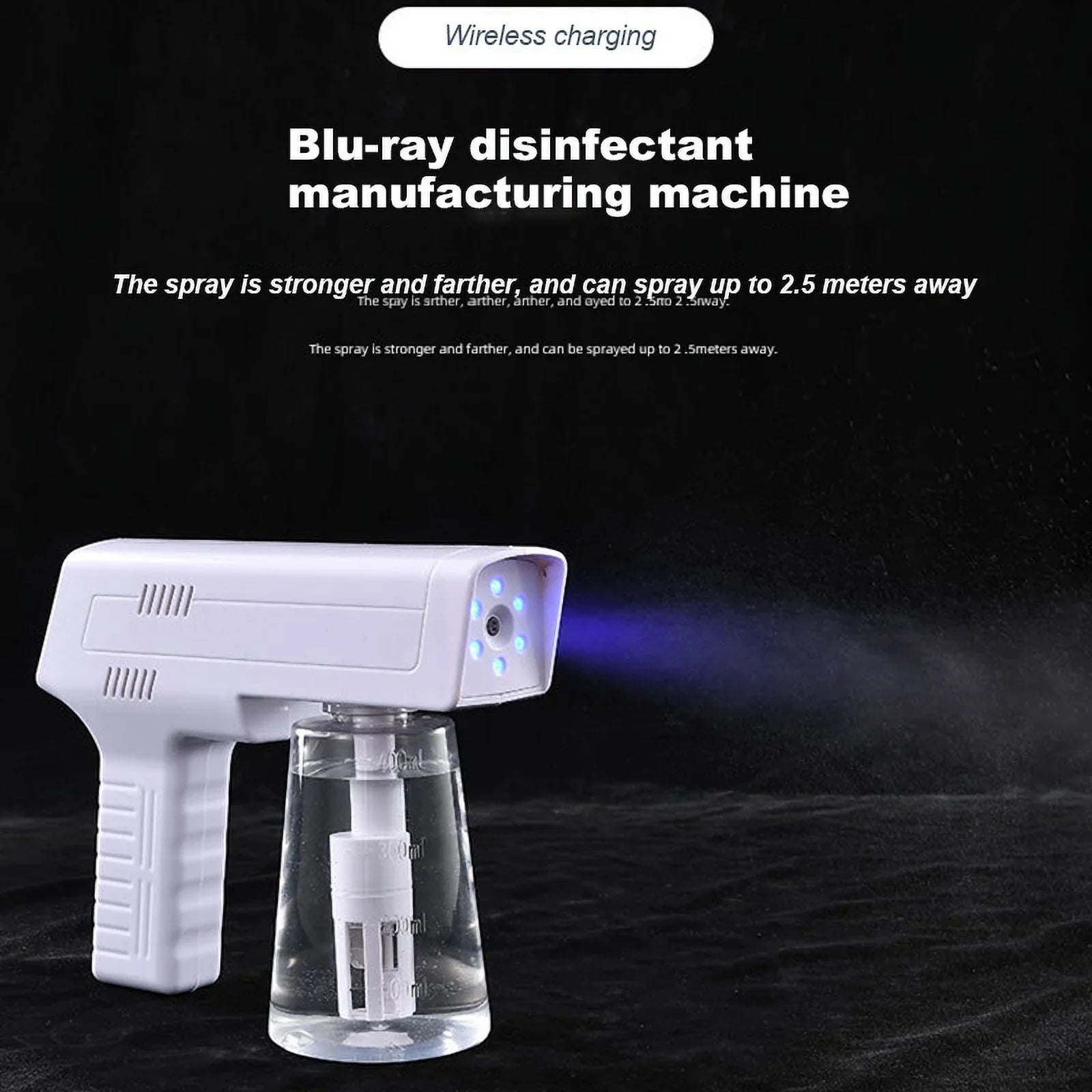 3-in-1 Disinfectant Maker; Electrolysis NaClO Generator; and Blue Light Disinfection Apply Gun