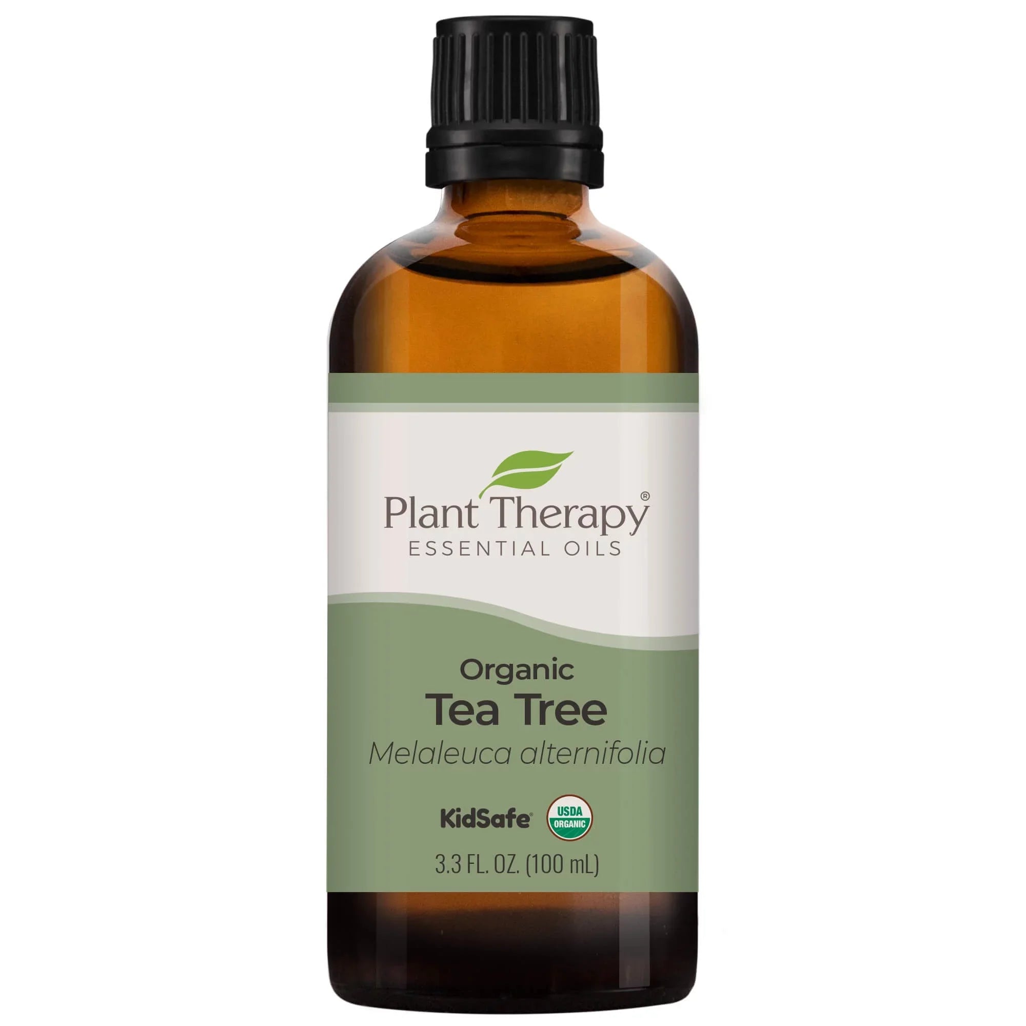 Plant Therapy Organic Tea Tree Oil (Melaleuca) 100% Pure; USDA Certified Organic; Undiluted; Natural Aromatherapy; Therapeutic Grade 100 mL (3.3 oz)