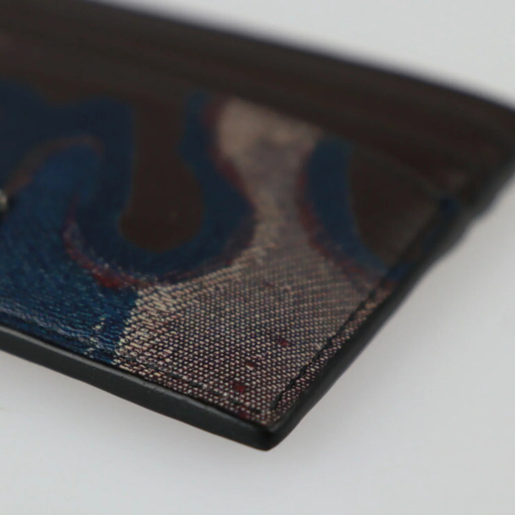 Pre-Owned Christian Dior Dior Card Case 2ESCH135UCN Calf Leather Marron Brown Series Multicolor Camouflage Pattern Business Holder (Like New)