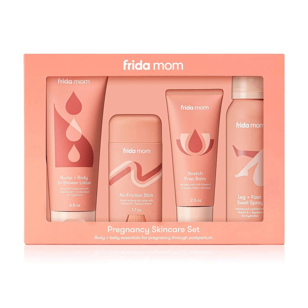 Frida Mom Pregnancy Skincare Body Relief Set for Stretch Marks; Dry Skin; Swelling Chafing - 4 Ct