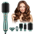 Pretfy Hair Dryer Brush; 5 in 1 Blow Dryer & Volumizer; Negative Ion Detachable Hot Air Brush Set Hair Styler for Straightening/ Drying/ Curling/ Styling