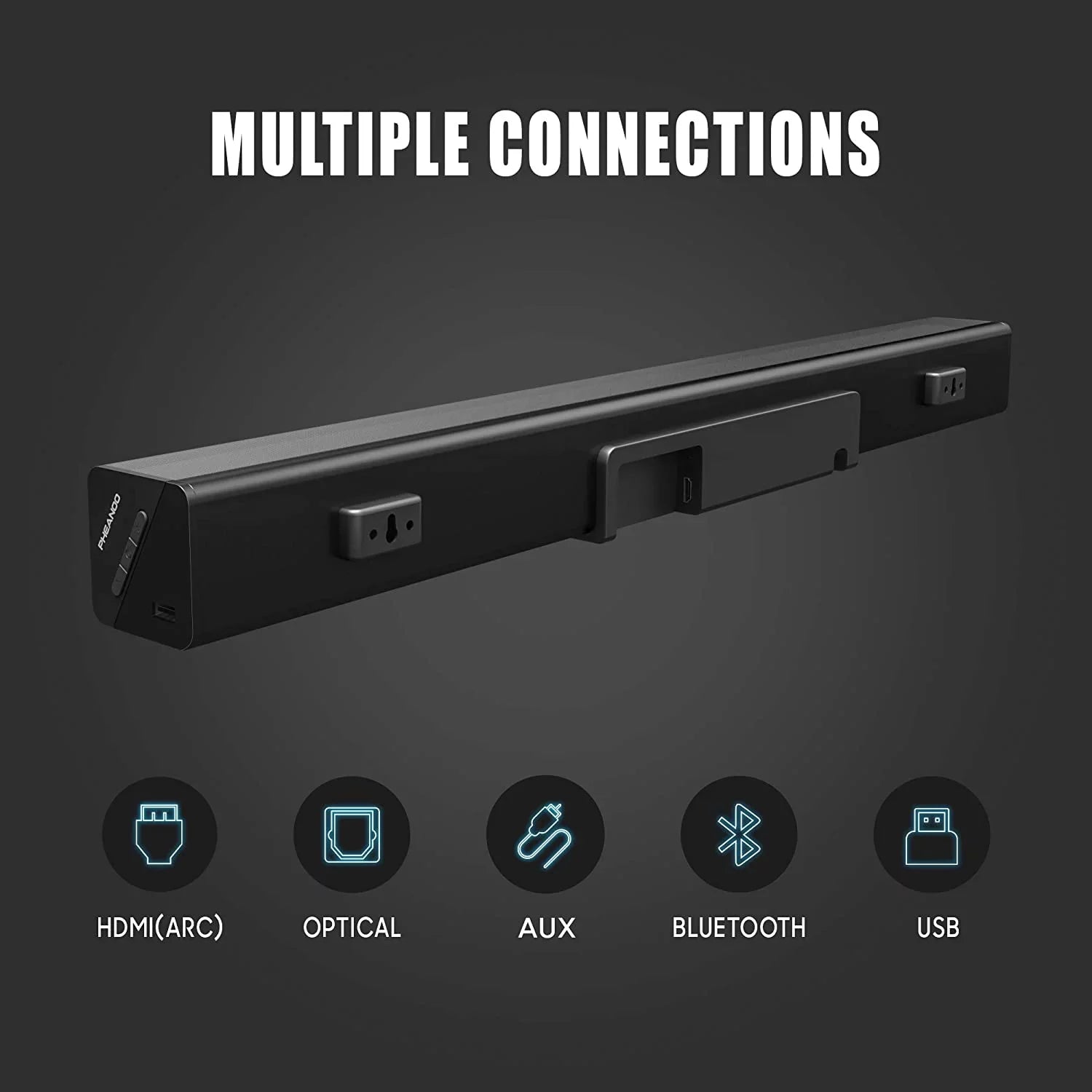 Sound Bar with Subwoofer; TV 2.1 CH Soundbar; Superior Surround Sound System; Works with 4K & HD & Smart TV;Bluetooth 5.0 Enabled (Model: P27; 120W)