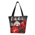 Lukts Red Wine Rose Tote Bag;Shoulder Bag Women'S Hobos Handbags Large Capacity Shopping Bag