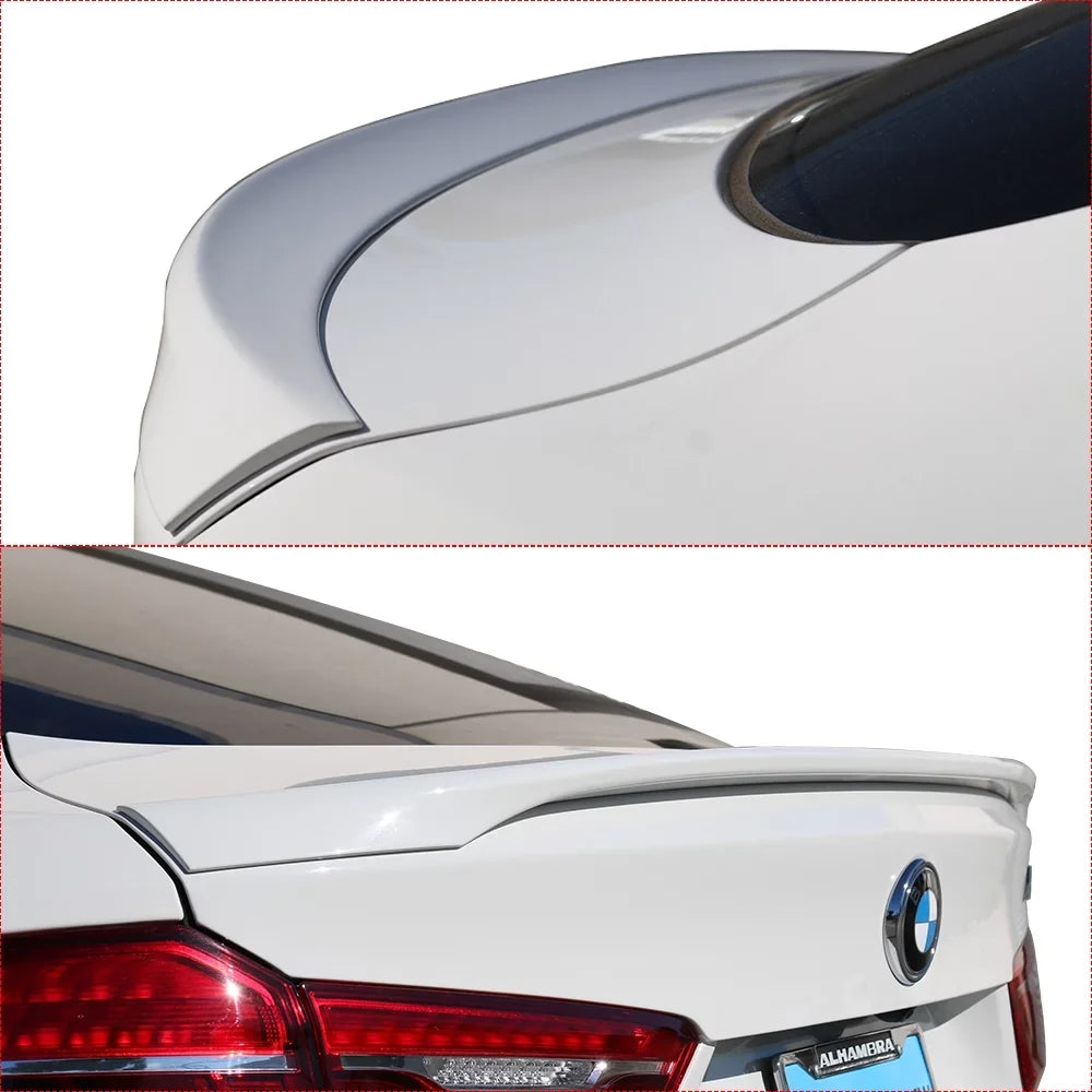 Ikon Motorsports Compatible with 15-19 BMW F16 F86 X6 Performance Trunk Spoiler Painted #A96 Mineral White Pearl