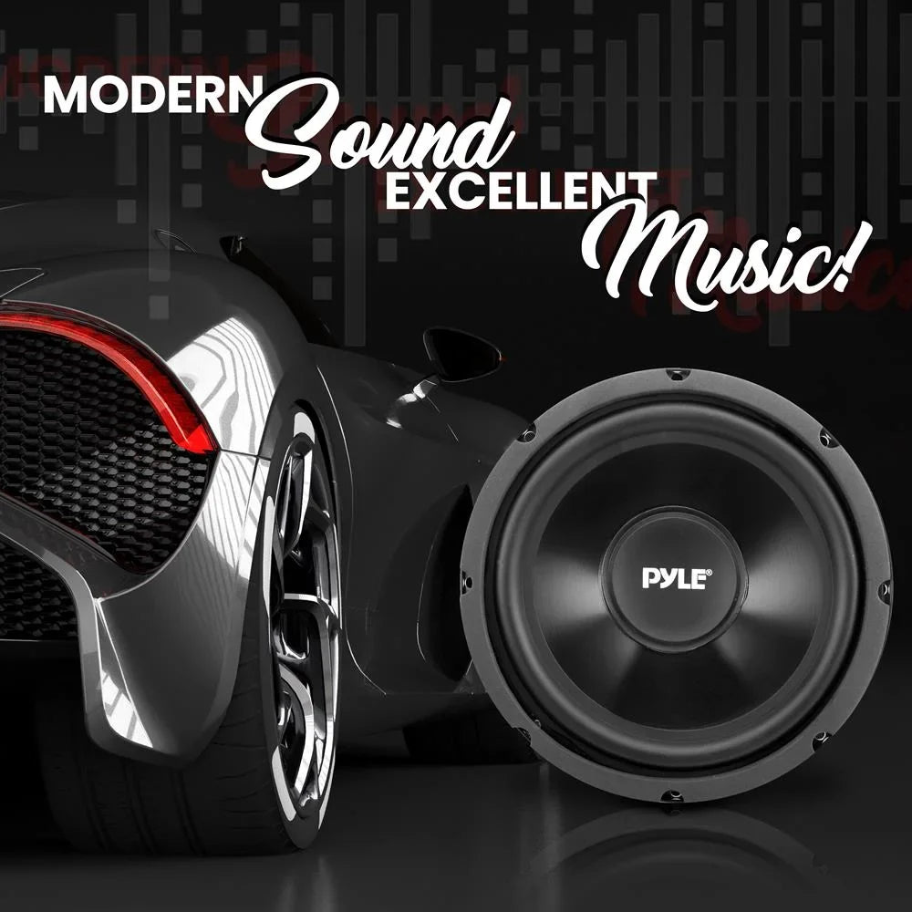 Pyle Single Voice Coil Car Subwoofer - 8 millimeteres; 200 Watts at 4-Ohm Car Audio Powered Subwoofer