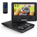 Yoton 9.5" Portable DVD Player with 7.5" HD Swivel Screen; 4-6 Hours Built-in Battery for Kids and Car;