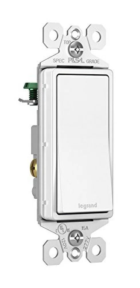 Legrand TM870WCP6 Pass & Seymour Decorator 1-Pole Light Switch; White; 10-Pk. - Quantity 1