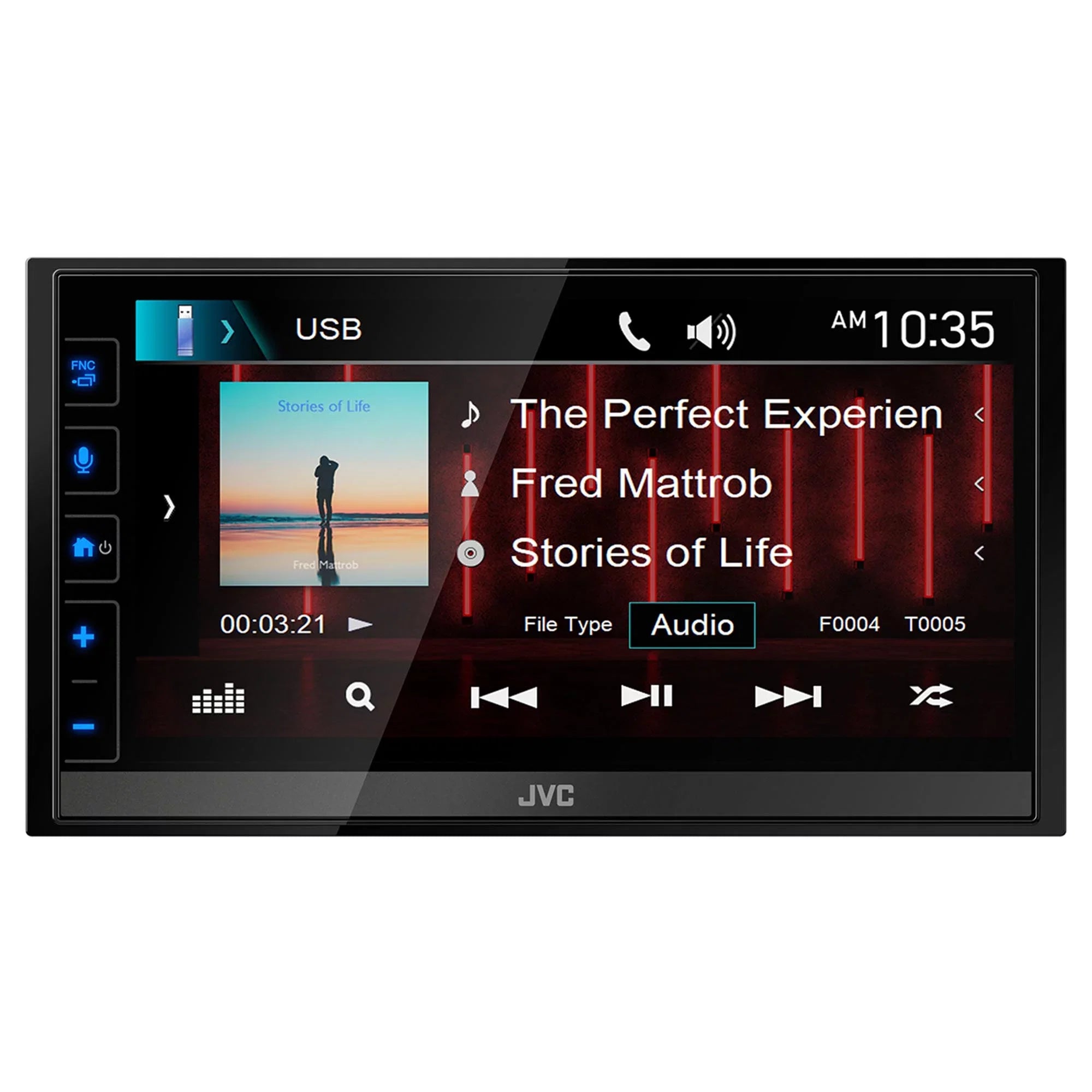 JVC KW-M780BT 6.8" Digital Media Receiver; Compatible With Apple CarPlay / Android Auto with Steering Wheel Interface
