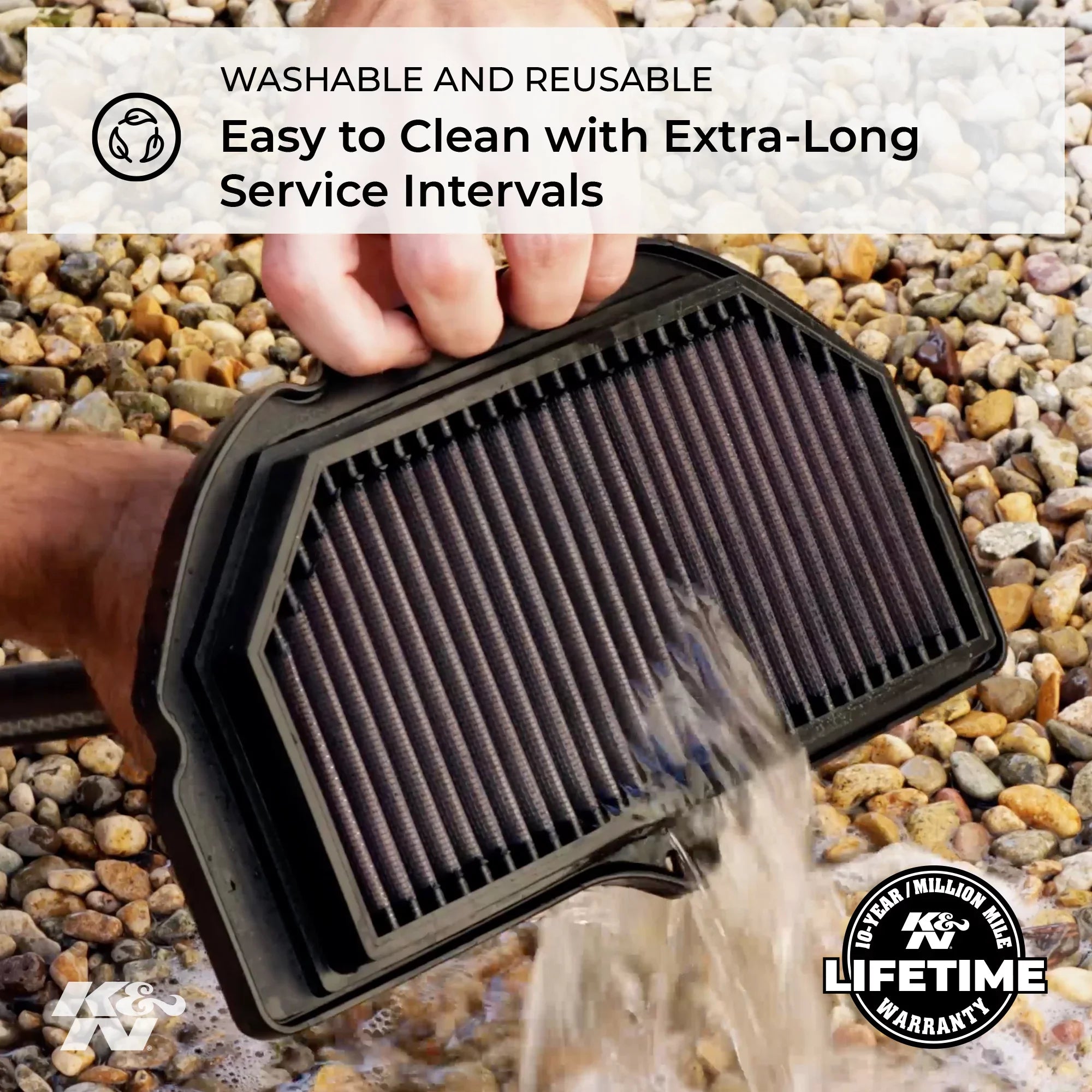 K&N Engine Air Filter: High Performance; Premium; Powersport Air Filter: 1993-2006 BMW (R1150R; R1150R Rockster; R850R; R1150GS; R1150RS; R1150RT; R1100R; and other select models) BM-0400