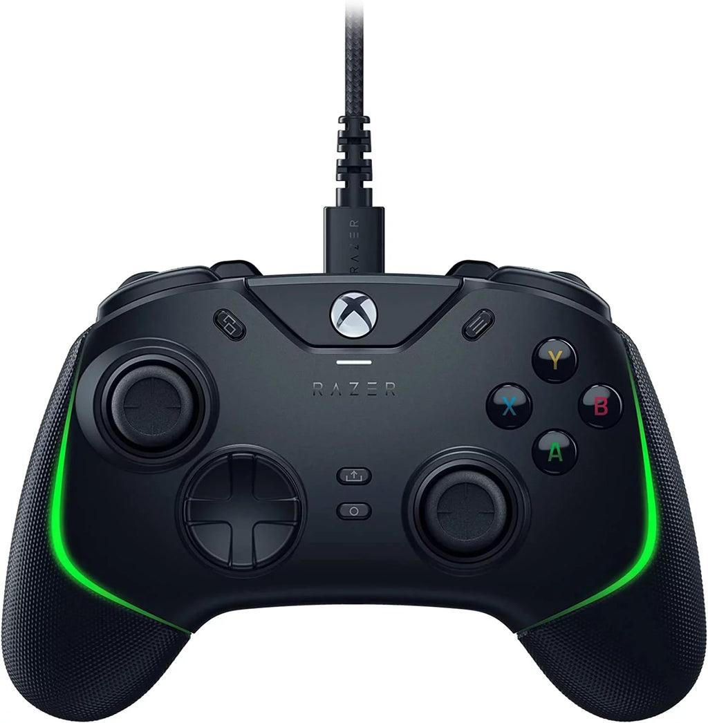 Razer - Wolverine V2 Wired Gaming Controller for Xbox Series X|S; Xbox One; PC with Remappable Front-Facing Buttons - Black With Cleaning Manual Kit Bolt Axtion Bundle Like New