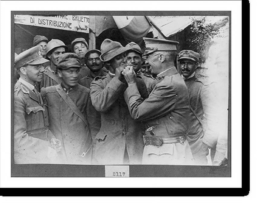 Historic Framed Print; [The Italian Front: A friendly light on Grappa]; 17-7/8" x 21-7/8"