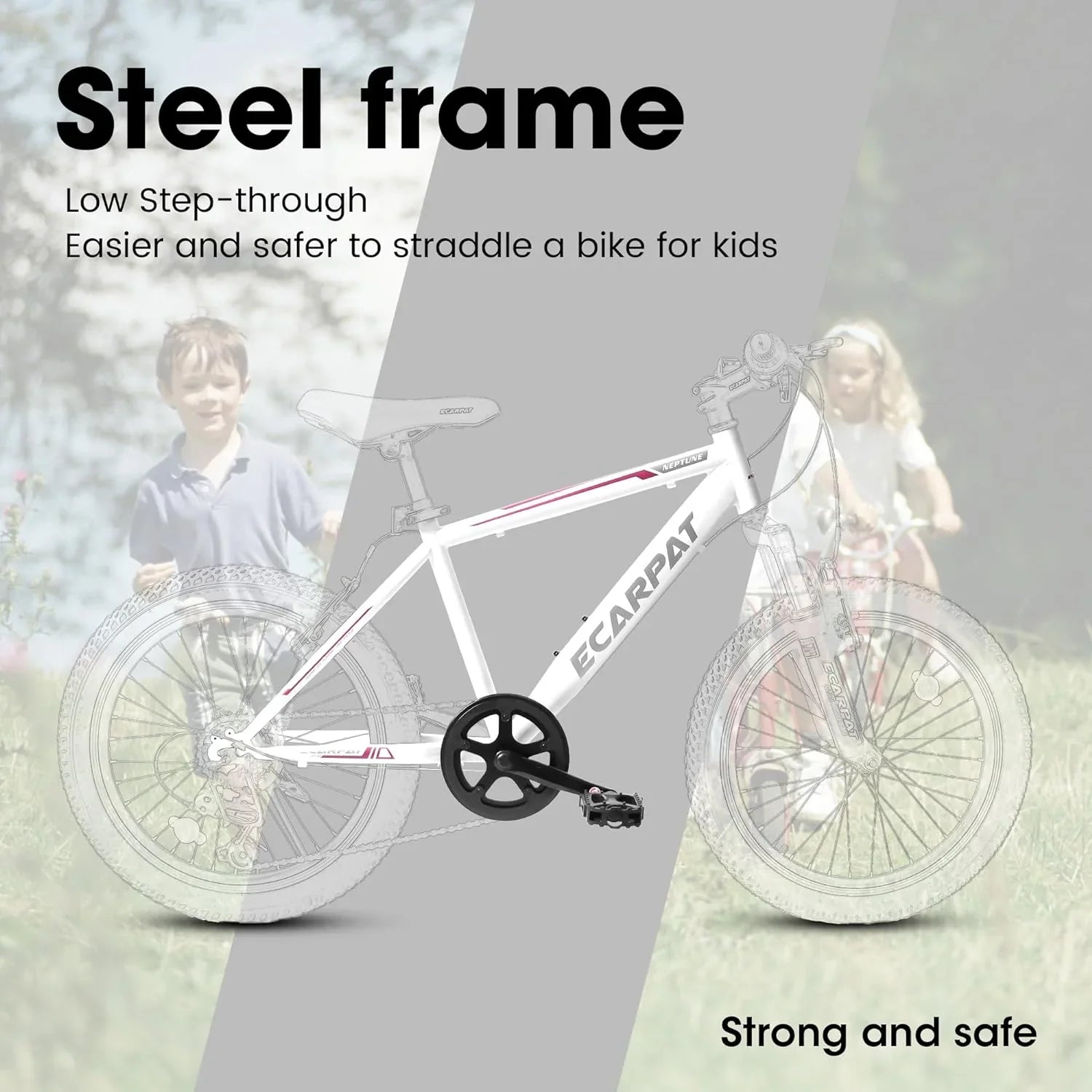 Ecarpat Kids’ Bike 20 foot Wheel; 20 foot Mountain Bike 7-Speed; Boys Girls Child Kids’ Bicycles