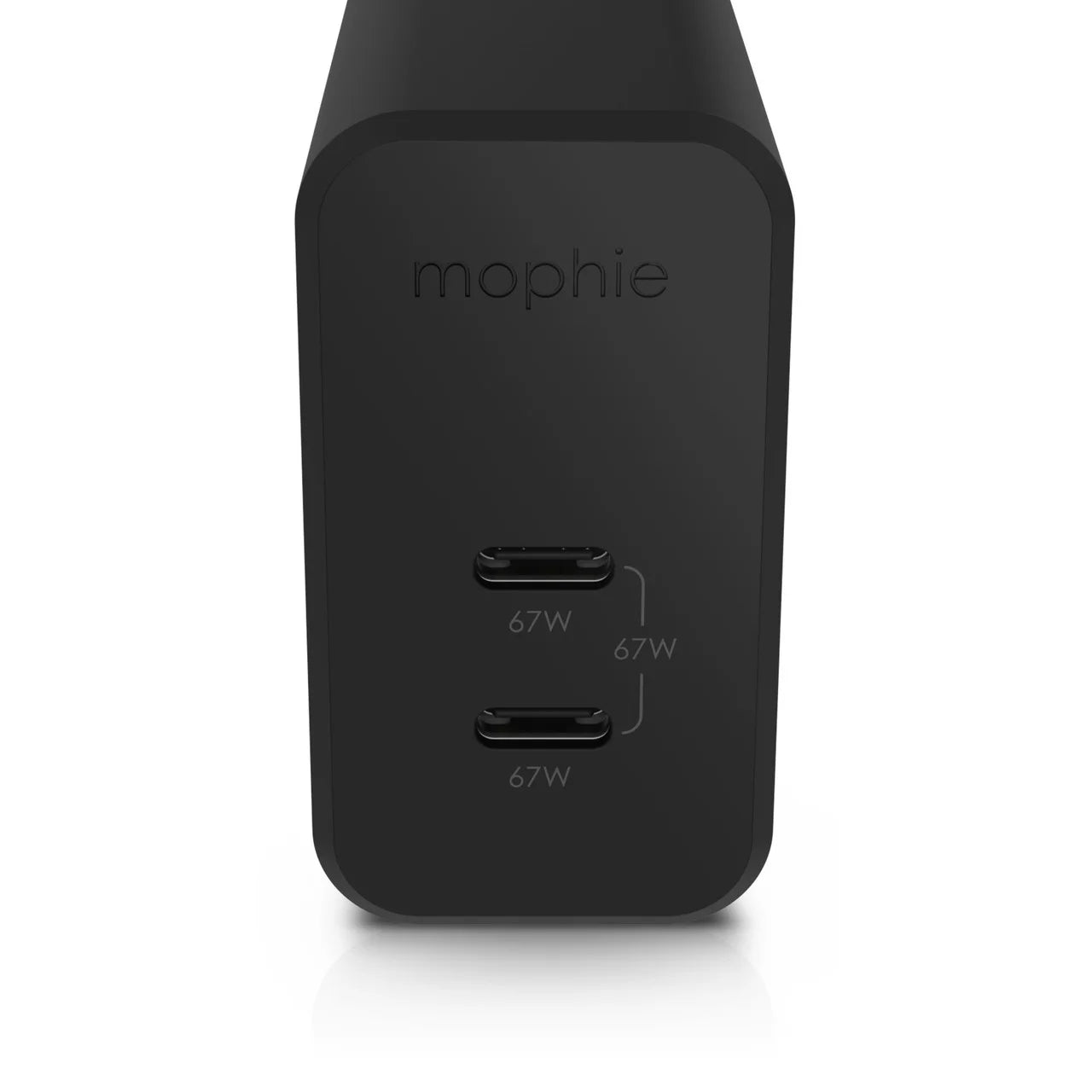 mophie USB C Charger GaN 67W; 3-Port Fast Compact Foldable Wall Charger for MacBook Pro/Air; iPad Pro; Galaxy S22/S21; HP Spectre; Note20/10+; iPhone 14/13/12 Pro; Pixel; and More - Black