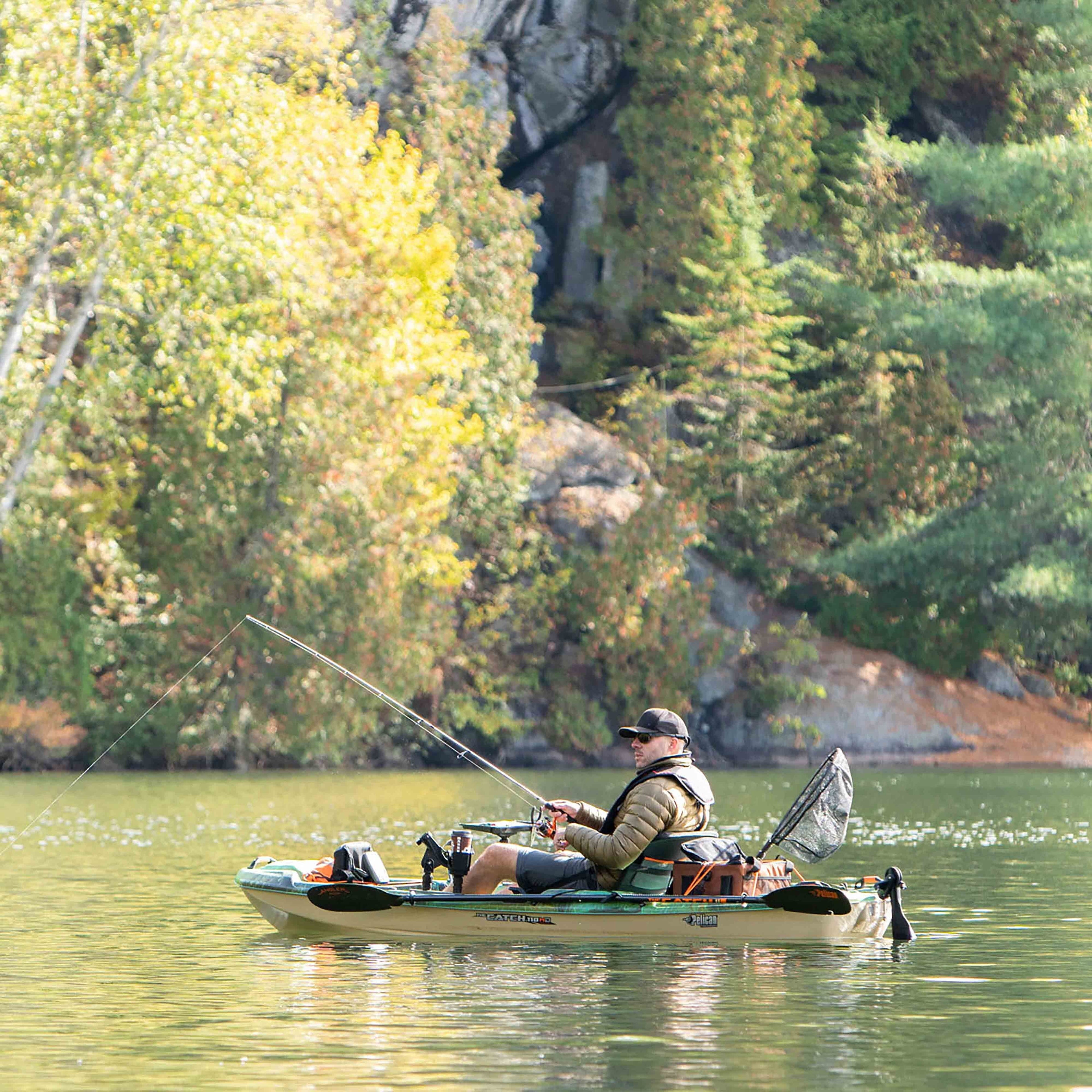 Pelican - The Catch Kayak Paddle - Adjustable Fiberglass Shaft - Lightweight Perfect for Kayak Fishing - 102.4 in - Olive Camo