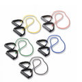 Cando Resistance Band Exercise Tubing w/ Handles - Yellow; Black (Set) - 48in. 5 Fitness Cords Included