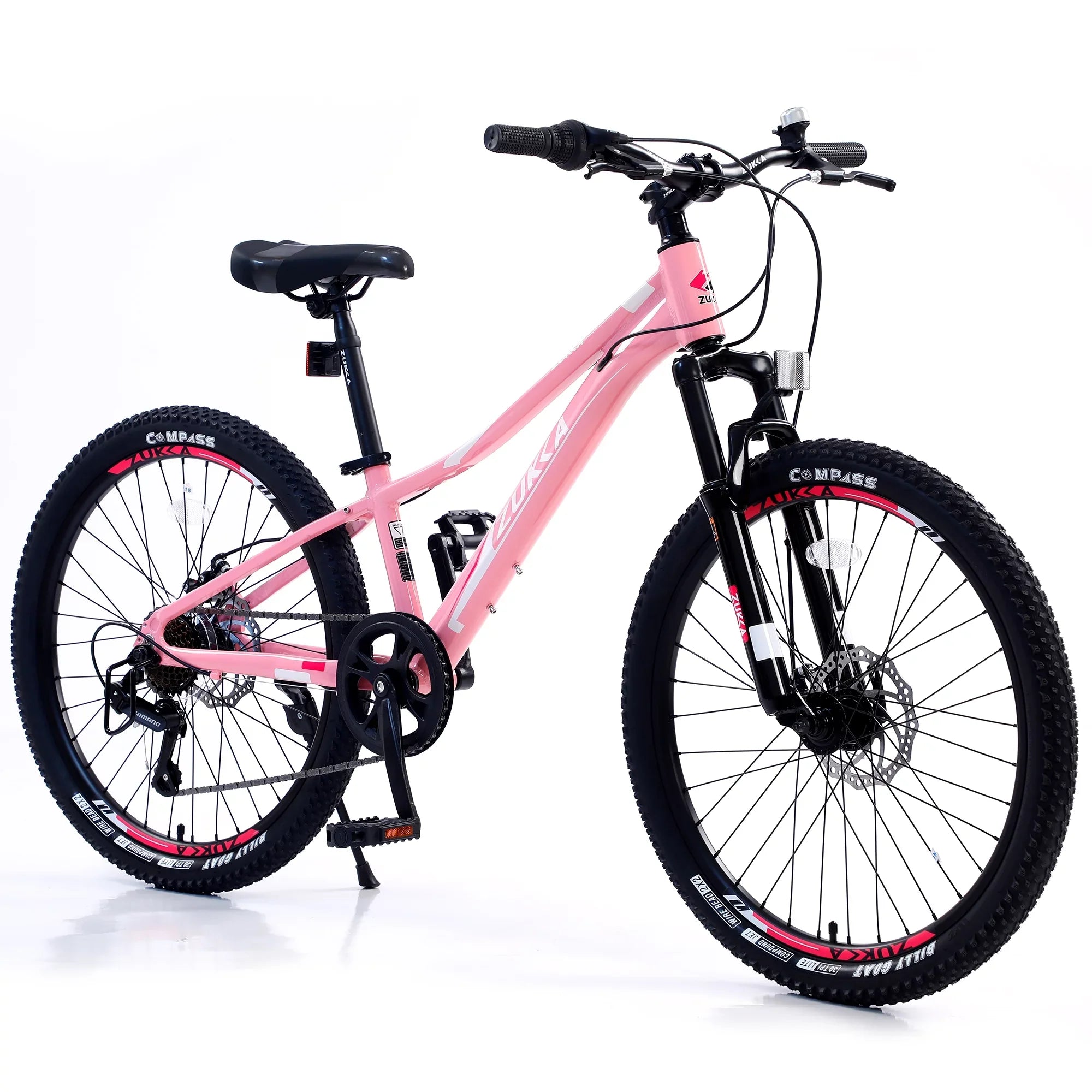GUTALOR 24-millimeter Mountain Bike for Boys and Girls - 7-Speed; Ideal for Young Riders