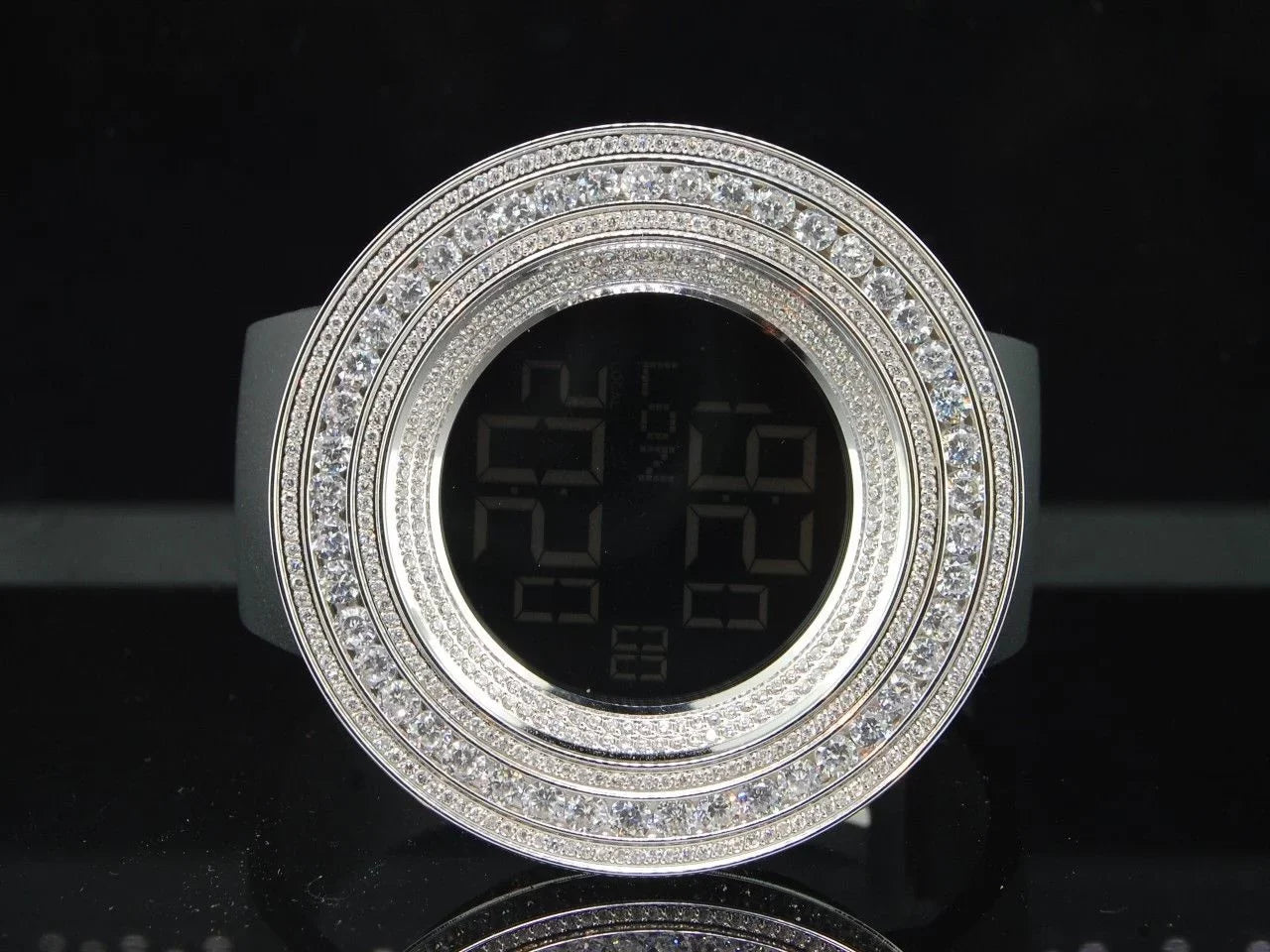 Mens Techno Com KC Joe Rodeo JoJino 15 ct Custom White Simulated Diamond Watch