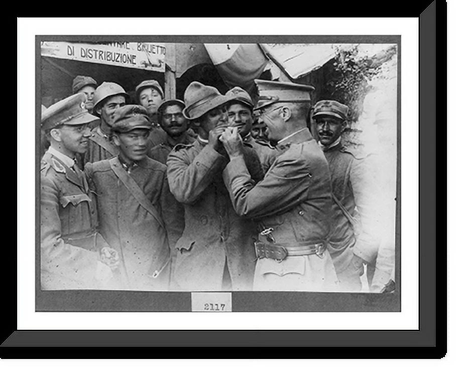Historic Framed Print; [The Italian Front: A friendly light on Grappa]; 17-7/8" x 21-7/8"