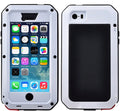 Gorilla Glass Aluminum Metal iPhone 5 Case (White) Heavy Duty Military Grade Shockproof and Scratch Resistant Protection; Rugged Outdoor Travel
