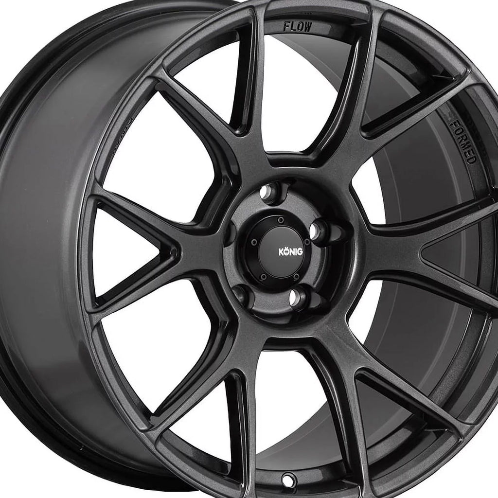 17x9 Konig 56MG Ampliform Dark Metallic Graphite Wheel 5x4.5 (40mm)