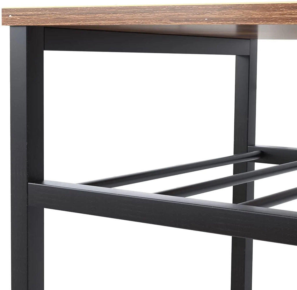 Microwave Carts for Kitchen with Storage 3 Tier Rolling Bakers Rack Utility Kitchen Serving Cart on Wheels Outdoor Bar Cart Coffee Station; Dark Brown