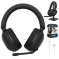 Sony WHG500/B INZONE H5 Wireless Noise Cancelling Gaming Headset; Black Bundle with Deco Gear Pro Audio Headphone Stand; 6 Foot USB-A to USB-C Cable & 2 YR CPS Enhanced Protection Pack