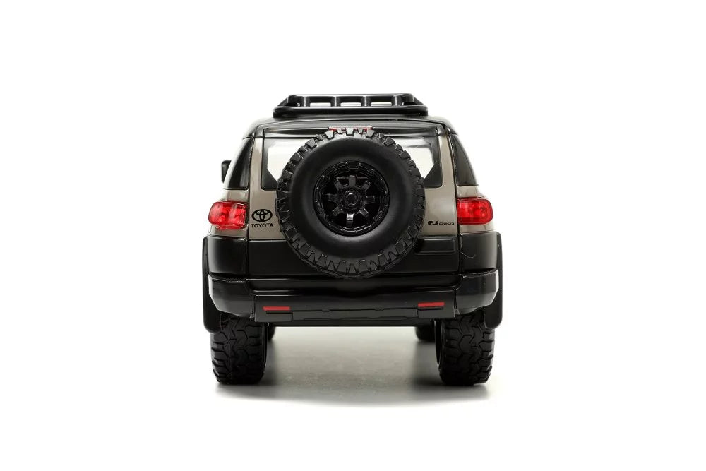 Toyota FJ Cruiser w/ Roof Rack and Extra Wheels; Beige - Jada Toys 34008 - 1/24 scale Diecast Car