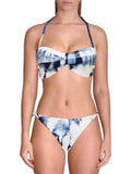 PilyQ Womens Tie-Dye Side Ties Swim Bottom Separates
