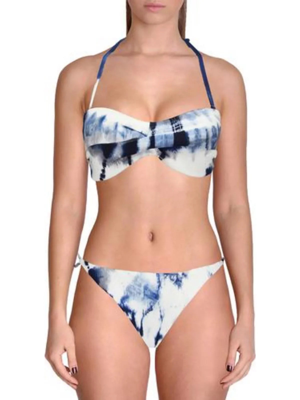 PilyQ Womens Tie-Dye Side Ties Swim Bottom Separates