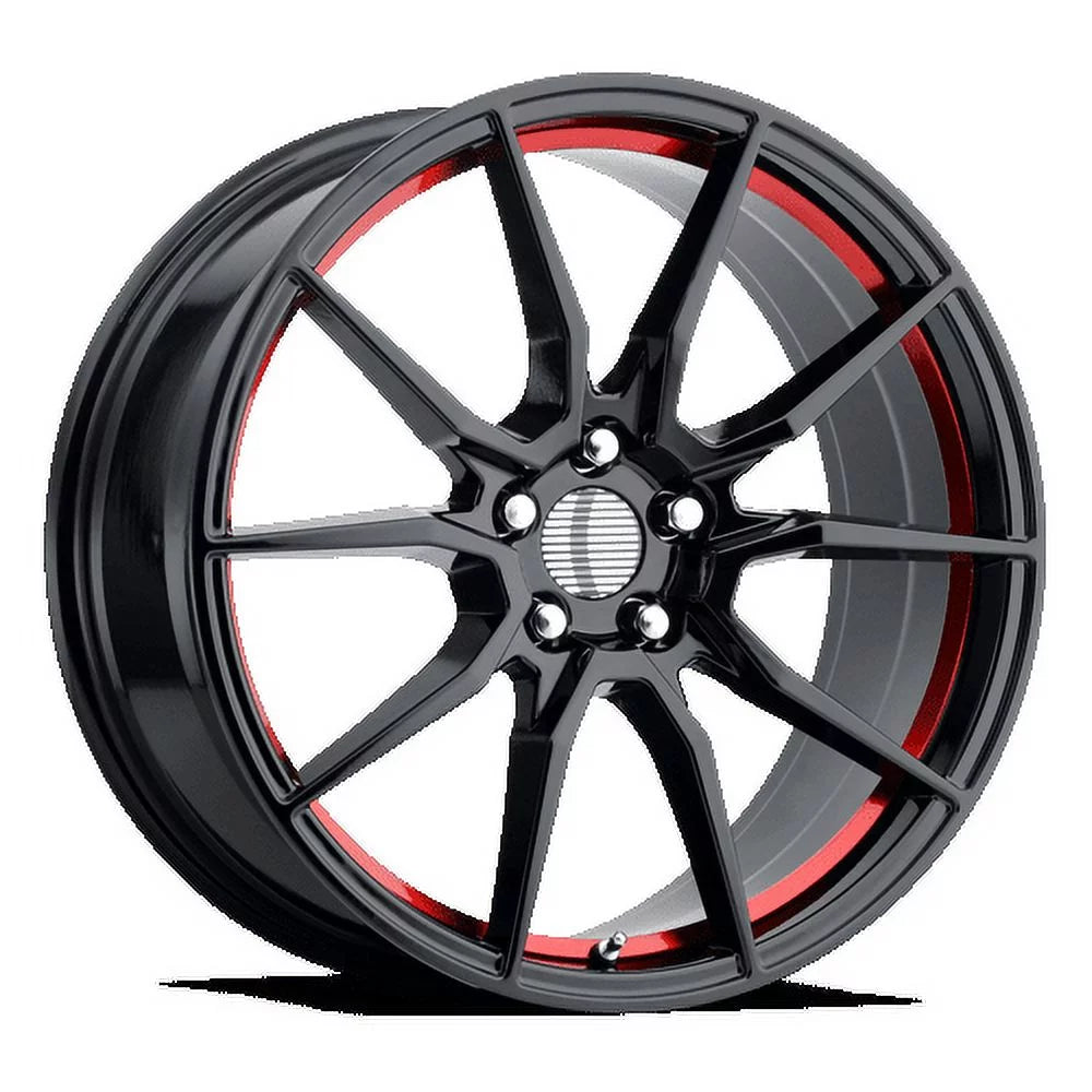 OE Creations Aluminum Rim PR193 20X9in Gloss Black Red Systemd Finish; 193RS-296530