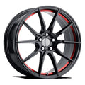 OE Creations Aluminum Rim PR193 20X9in Gloss Black Red Systemd Finish; 193RS-296530
