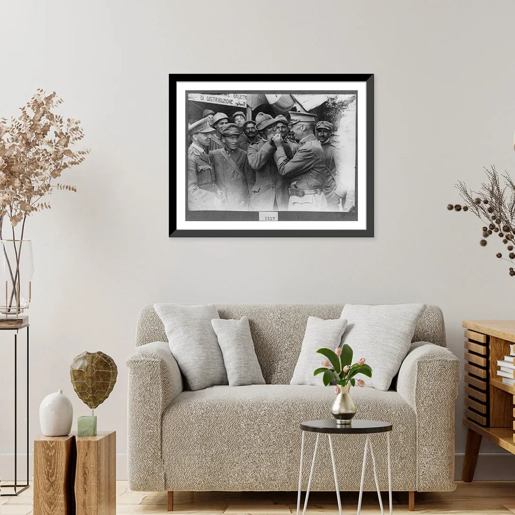 Historic Framed Print; [The Italian Front: A friendly light on Grappa]; 17-7/8" x 21-7/8"