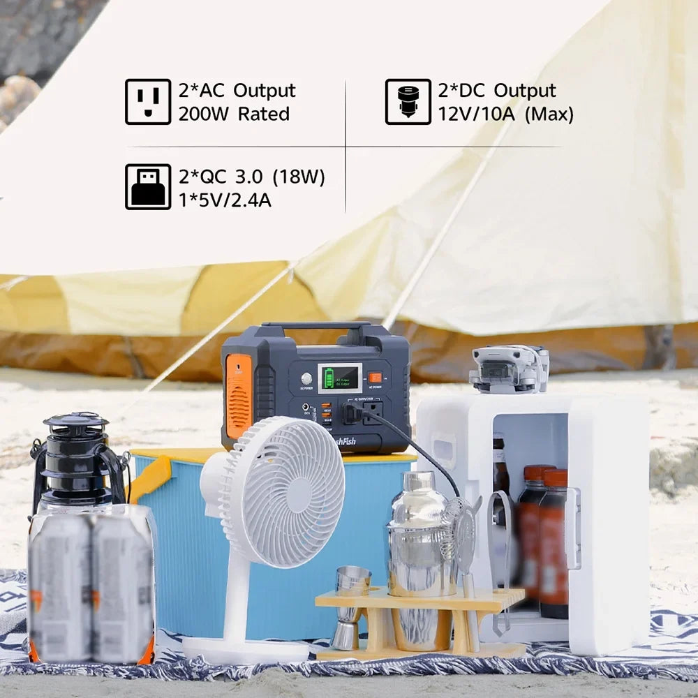 Flashfish PortableStation;200w Batterye200 200w E200 - 40800mah/151wh 200w Solar 200w Modes - Battery Station 40800mah/151wh E200 Portable Solar 3 Modes 40800mah/151wh Solar 200w Battery