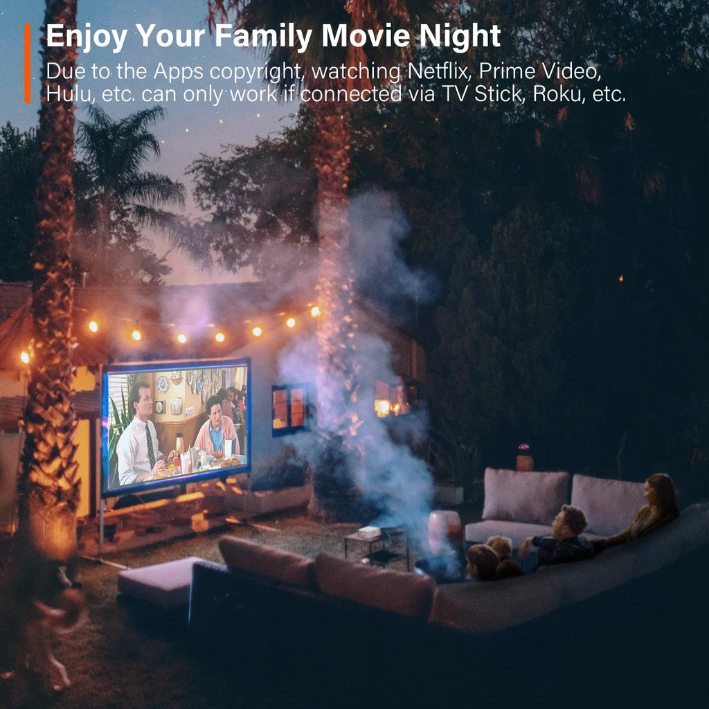 Auking 5G WIFI Bluetooth Mini Projector; 9800Lumens 1080P Full HD and 220" Display Supported movie Projector; Home Theater Projector Compatible with iOS/Android; (Tripod Included)