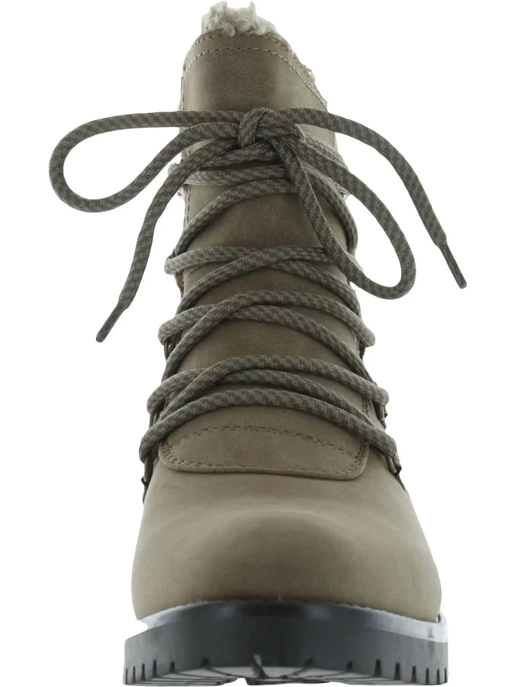 Baretraps Womens Dennison Faux Suede Faux Fur Hiking Boots
