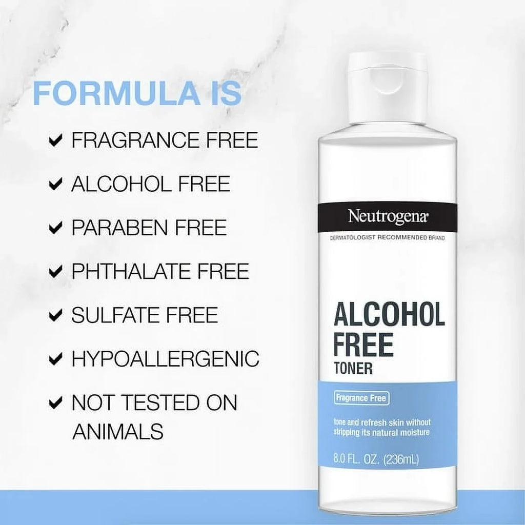 Neutrogena; Alcohol-Free Toner; 8 fl oz Pack of 2