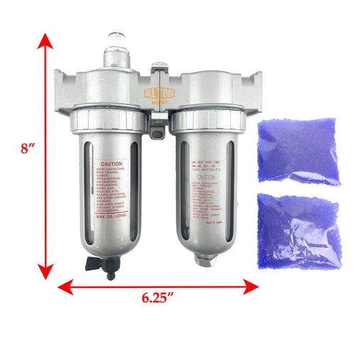 1/4" NPT MID FLOW 2 Stages Coalescing Filter Desiccant Dryer System