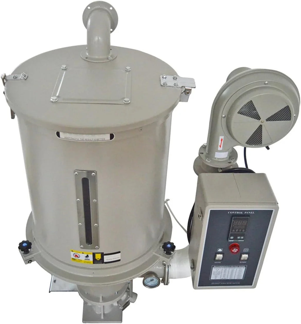 EQCOTWEA Plastic Dryer Plastic Dehumidifier Hopper Type 55lbs Capacity for PP PE ABS 220V 25KG