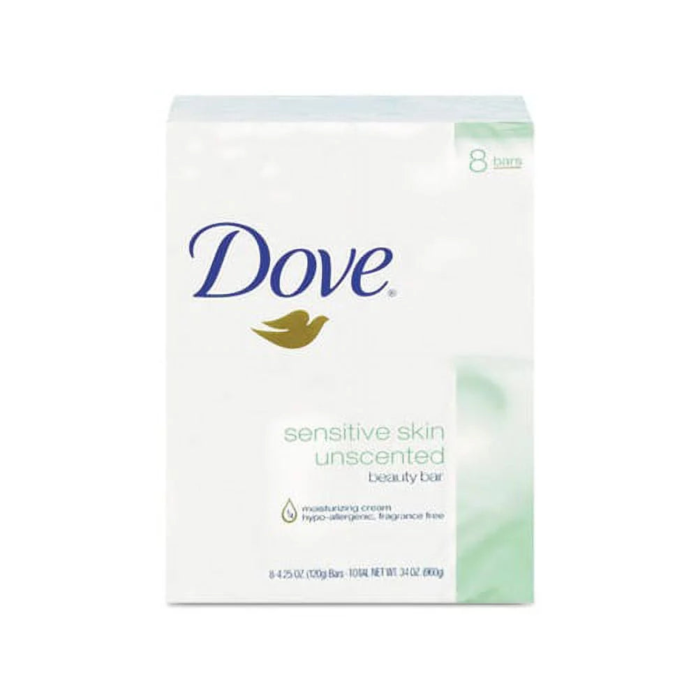 Sensitive Skin Bath Bar Unscented; 4.5 oz Bar; 8 Bars/Pack; 9 Packs/Carton