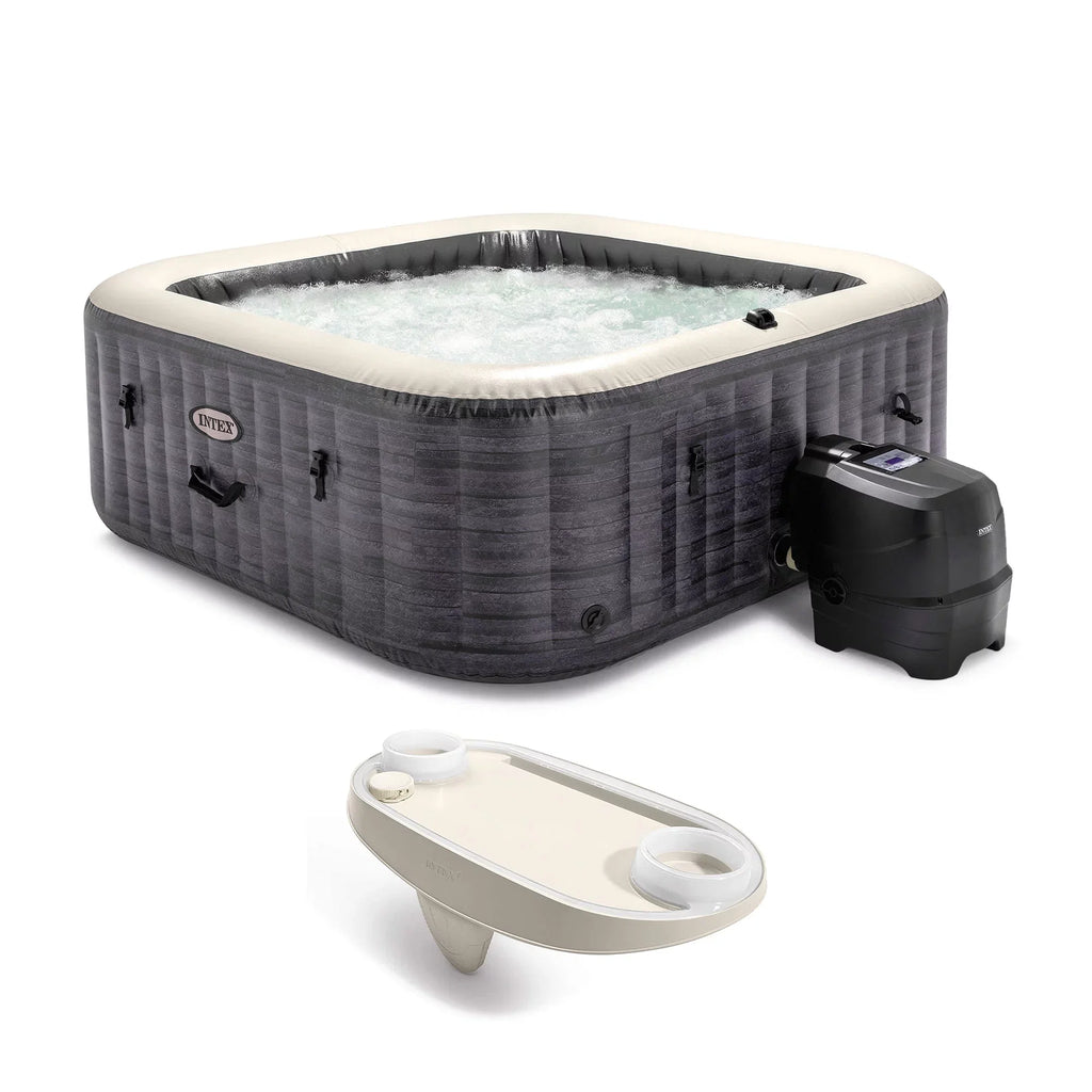 Intex PureSpa Plus Greystone Inflatable Hot Tub; 94 x 28"; with Phone Tray