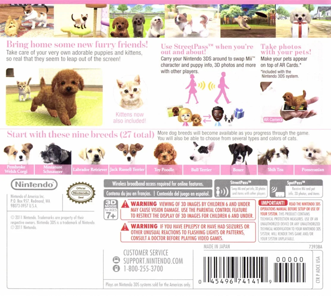 Nintendo Nintendogs + Cats: Toy Poodle and New Friends 3DS