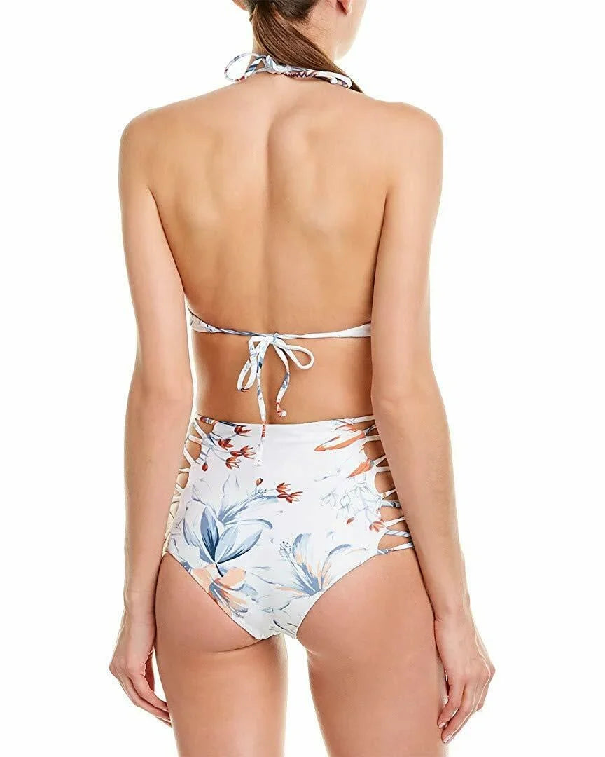 L*Space BIRDS OF PARADISE Fire Tripp Bitsy One Piece Swimsuit; US 12
