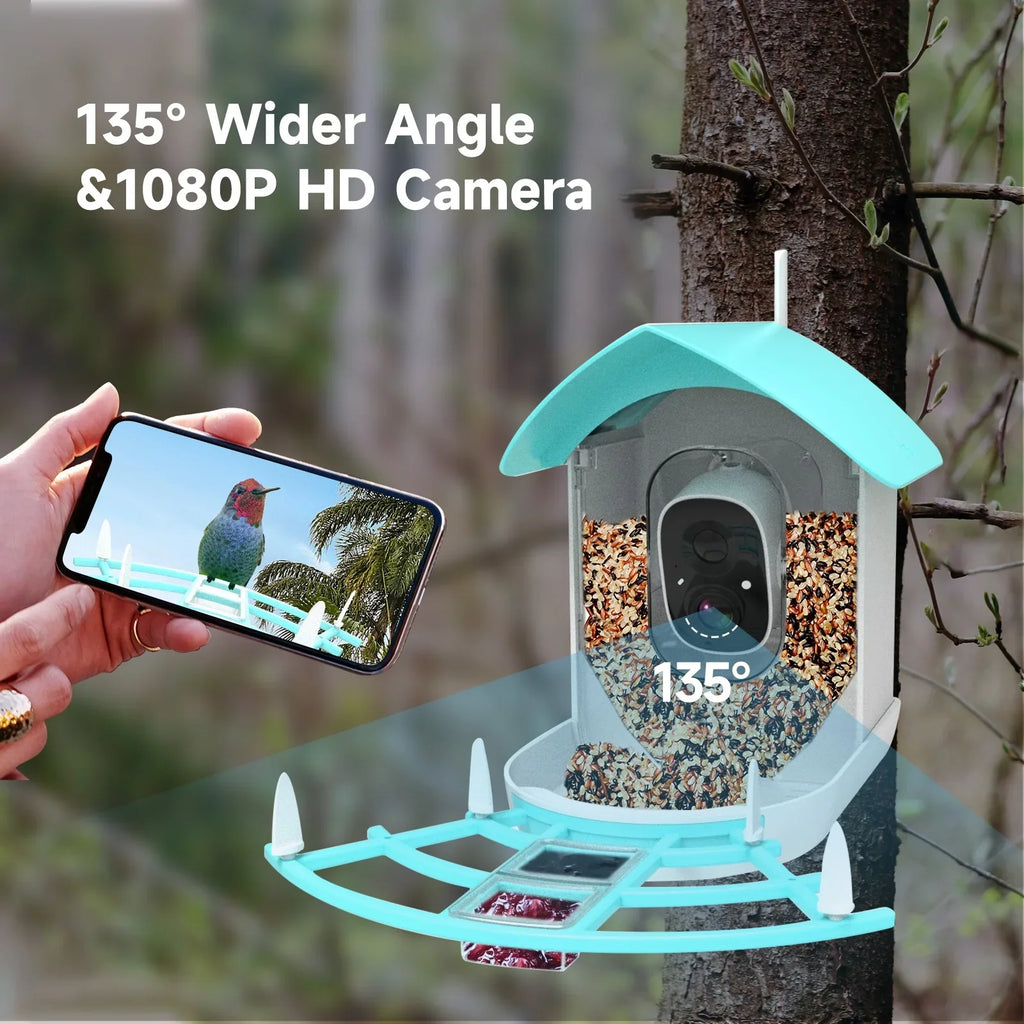 Pristin camera;Video Vico App WiFi Wireless Camera Resolution PIR AI Species Solar Powered Feeder Camera RUSUO Squirrel Proof feeders Camera 1080P Camera Wi-Fi 1080P Video