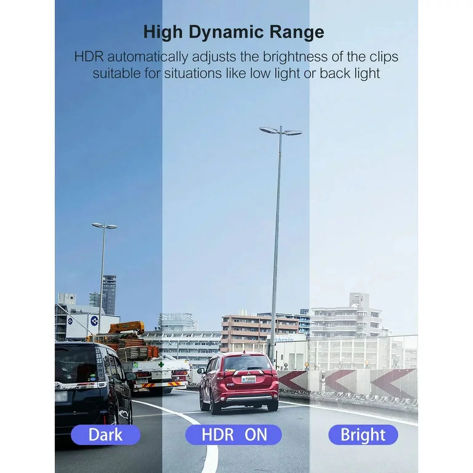 Dash Cam Front Rear; 1080P Dash Camera for Cars; 3” IPS Screen; External GPS Supported; 170°Wide Angle