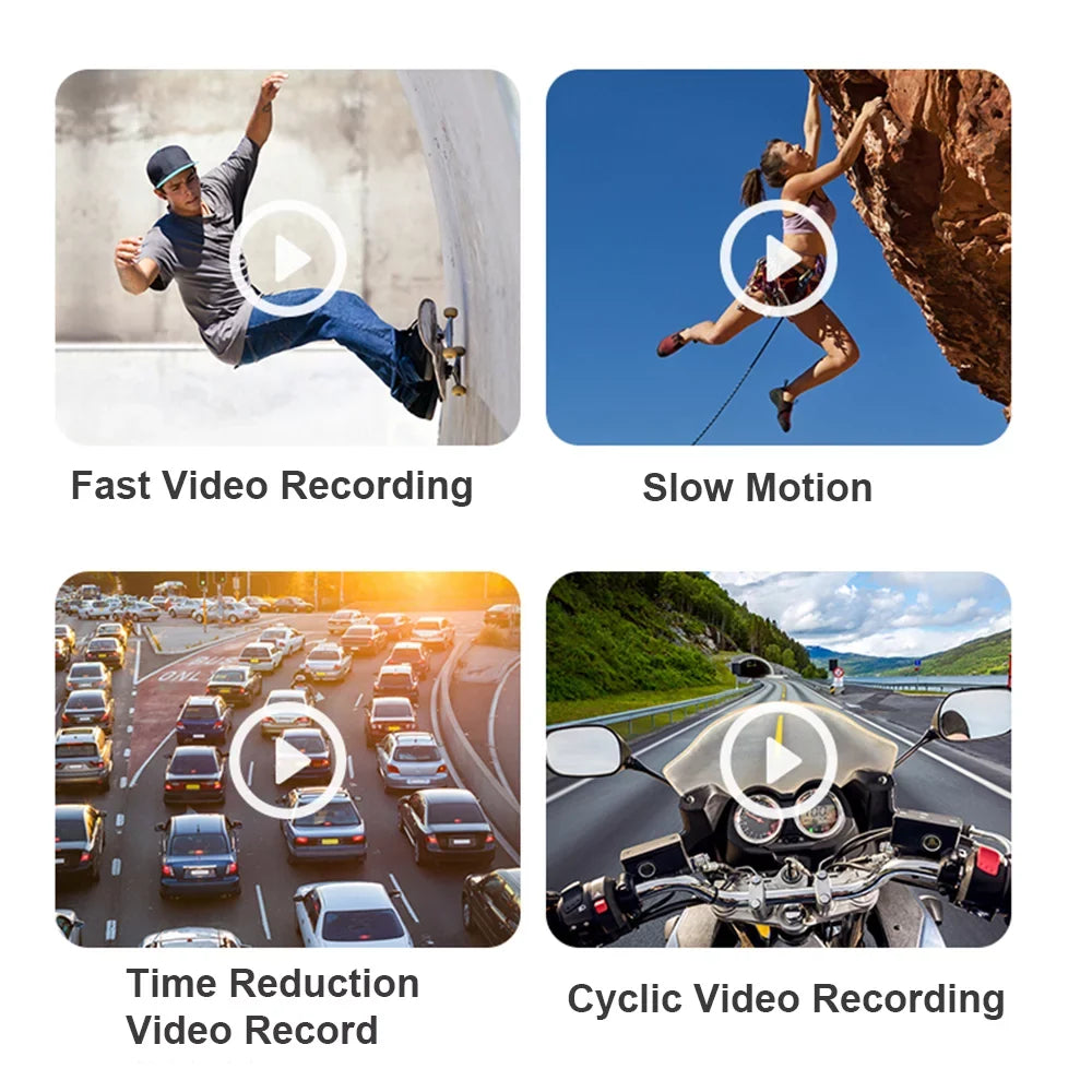 Andoer Camcorder 4K Head Mounted Camera EP6 Wearable Video Camera FHD 1080P 60FPS Vlog Camera Recorder WiFi Hands-Off Camera Webcam