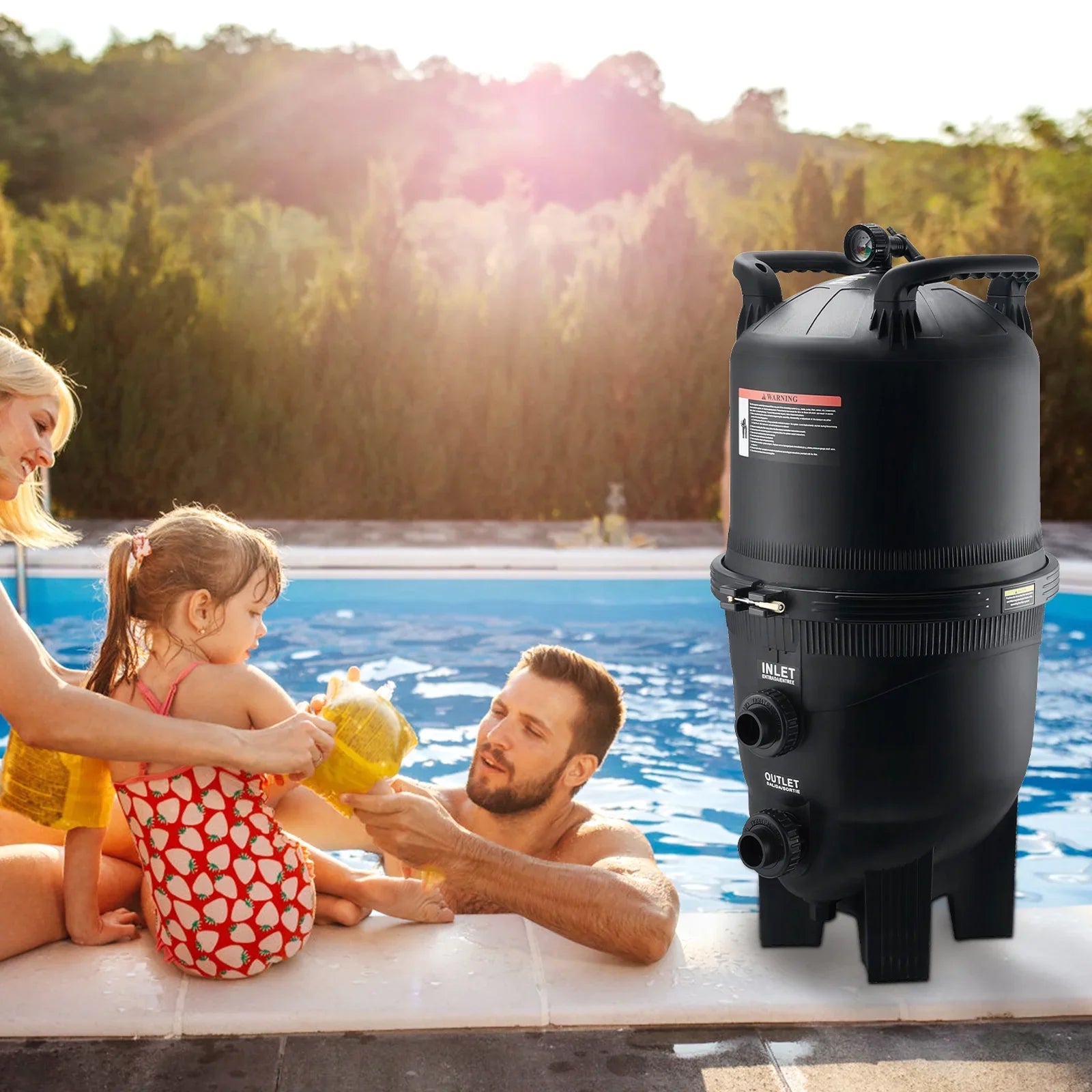 525Sq.Ft Pool Cartridge Filter In/Above Ground Swimming Pool Filtration